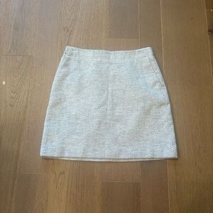 LOFT Tweed Mini Skirt Sz 4 $80 w/ pockets! Blue and ivory